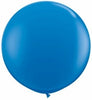 36 inch Qualatex Round Dark Blue Balloon with Helium and Weight