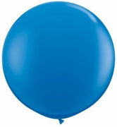 36 inch Qualatex Round Dark Blue Balloon with Helium and Weight