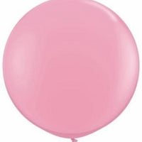 36 inch Qualatex Round PInk Balloon with Helium and Weight