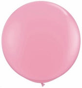 36 inch Round PInk Balloon with Helium and Weight