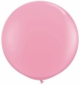 36 inch Round PInk Balloon with Helium and Weight