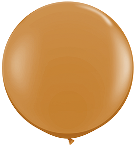 36 inch Qualatex Round Mocha Brown Balloon with Helium and Weight