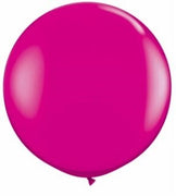 36 inch Round Wild Berry Balloon with Helium and Weight