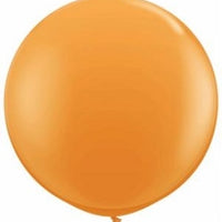 36 inch Qualatex Round Orange Balloon with Helium and Weight