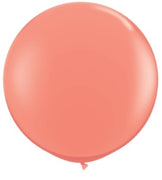 36 inch Round Coral Balloon with Helium and Weight