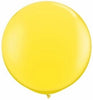 36 inch Qualatex Round Yellow Balloon with Helium and Weight