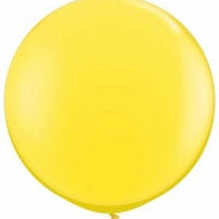 36 inch Round Yellow Balloon with Helium and Weight