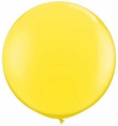 36 inch Round Yellow Balloon with Helium and Weight