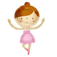 36 inch Ballerina Girl Shape Foil Balloons with Helium and Weight