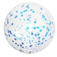 36 inch Jumbo Confetti Blue Balloons