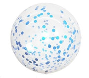 36 inch Jumbo Confetti Blue Balloons