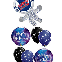 Outer Space Astronaut Happy Birthday Balloon Bouquet