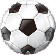 Soccer Ball Foil Balloon with Helium and Weight