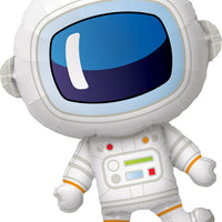 Outer Space Adorable Astronaut Birthday Balloon with Helium Weight