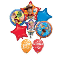Toy Story 4 Star Cluster Birthday Balloon Bouquet with Helium Weight