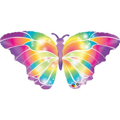 Luminous Butterfly Shape Foil Balloon with Helium and Weight