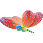 Rainbow Dragonfly Shape Foil Balloon with Helium and Weight