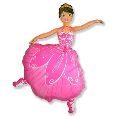 40 inch Pink Ballerina Shape Balloons with Helium and Weight