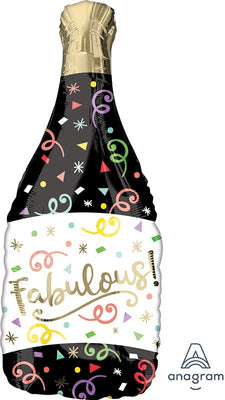 Birthday Champagne Fabulous Balloon with Helium and Weight
