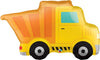 Construction Yellow Dump Truck Balloon with Helium and Weight