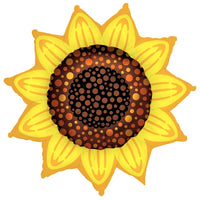 Sunflower Foil Balloon with Helium and Weight