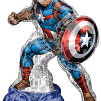 48 inch Captain America Airloonz Foil Balloons AIR FILLED ONLY