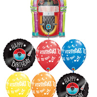 1950s Jukebox Records Birthday Balloons Bouquet