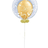 50th Anniversary Bubble Balloon Centerpiece