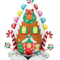 51 inch Christmas Gingerbread House Airloonz Balloons AIR FILLED ONLY