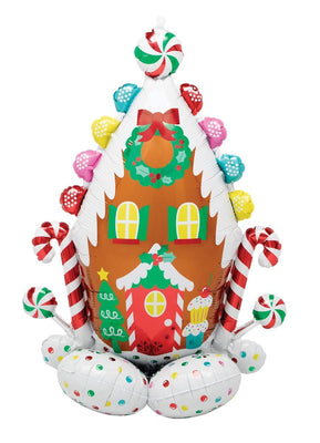 51 inch Christmas Gingerbread House Airloonz Balloons AIR FILLED ONLY