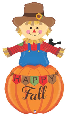 60 inch Special Delivery Thanksgiving Happy Fall Scarecrow Balloons