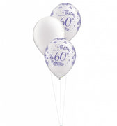60th Anniversary Balloons Bouquet of 3