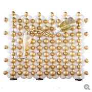 Champagne Bottle Glass Chome Gold White Balloon Wall