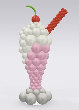 Ice Cream Soda Balloon Column Sculpture