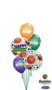 All Sports Birthday Bubble Balloon Bouquet