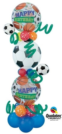 All Sports Birthday Balloons Stand Up