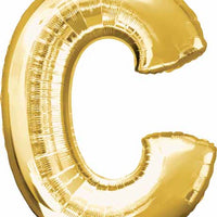 16 inch Gold Letter Balloon C AIR FILLED ONLY