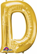 16 inch Gold Letter Balloon D AIR FILLED ONLY