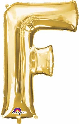 16 inch Gold Letter Balloon F AIR FILLED ONLY