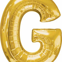 16 inch Gold Letter Balloon G AIR FILLED ONLY