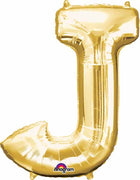 16 inch Gold Letter Balloon J AIR FILLED ONLY