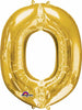 16 inch Gold Letter Balloon O AIR FILLED ONLY