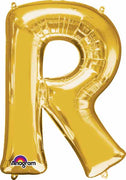 16 inch Gold Letter Balloon R AIR FILLED ONLY