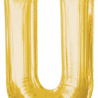 16 inch Gold Letter Balloon U AIR FILLED BALLOONS