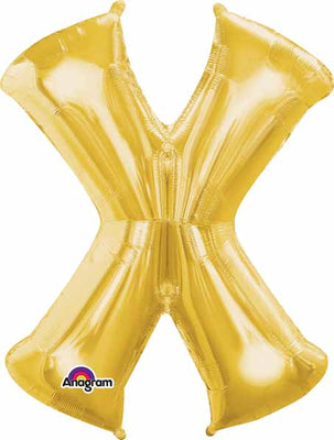 16 inch Gold Letter Balloon X AIR FILLED ONLY