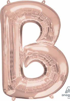 16 inch Rose Gold Letter Balloon B AIR FILLED ONLY