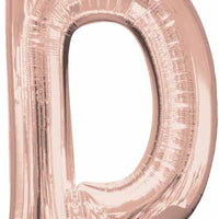 16 inch Rose Gold Letter Balloon D AIR FILLED ONLY