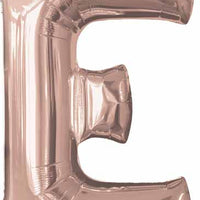 16 inch Rose Gold Letter Balloon E AIR FILLED ONLY