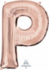 16 inch Rose Gold Letter Balloon P AIR FILLED ONLY
