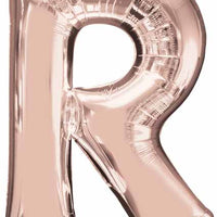 16 inch Rose Gold Letter Balloon R AIR FILLED ONLY